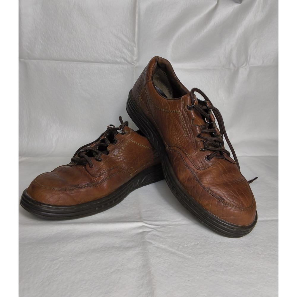 Men's MEPHISTO Match Runoff Air-jet Brown Leather Shoes Sz US 9.5